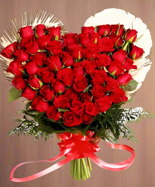 Heart Design Red Roses