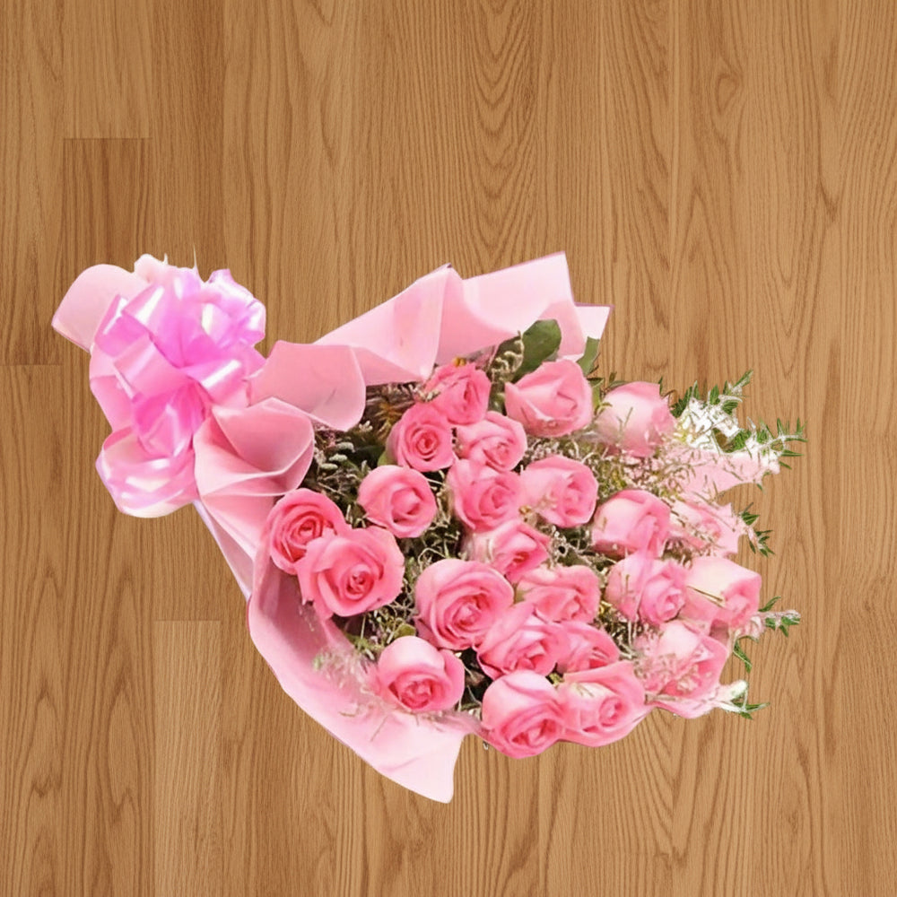 Pink roses bouquet