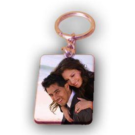Rectangle Single Sided Keychain - India