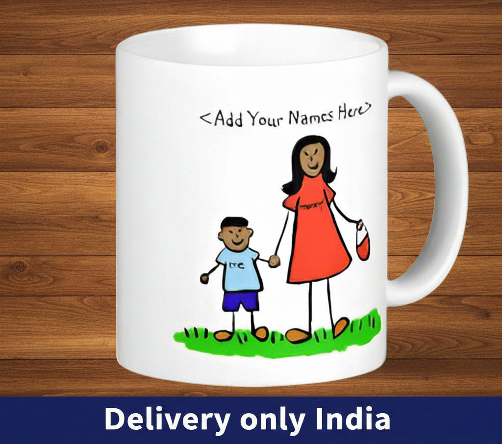 Personalised Mother & Son Coffee Mug – India