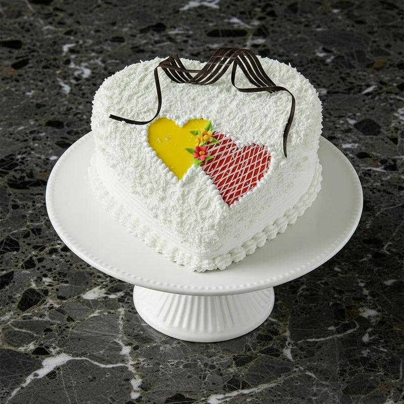Order Heart with Heart Cake Online to India