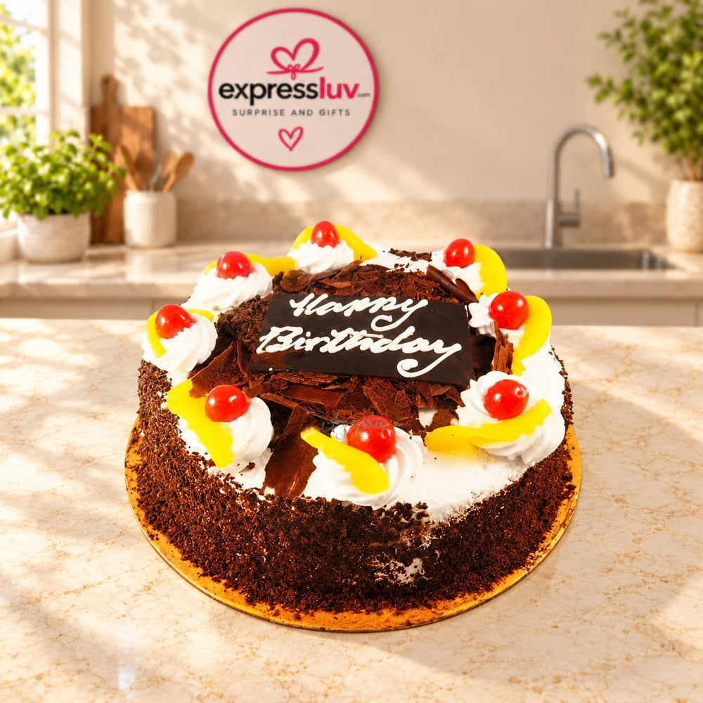 Fruit Topped Chocolate Vanilla Cake – cake delivery in India