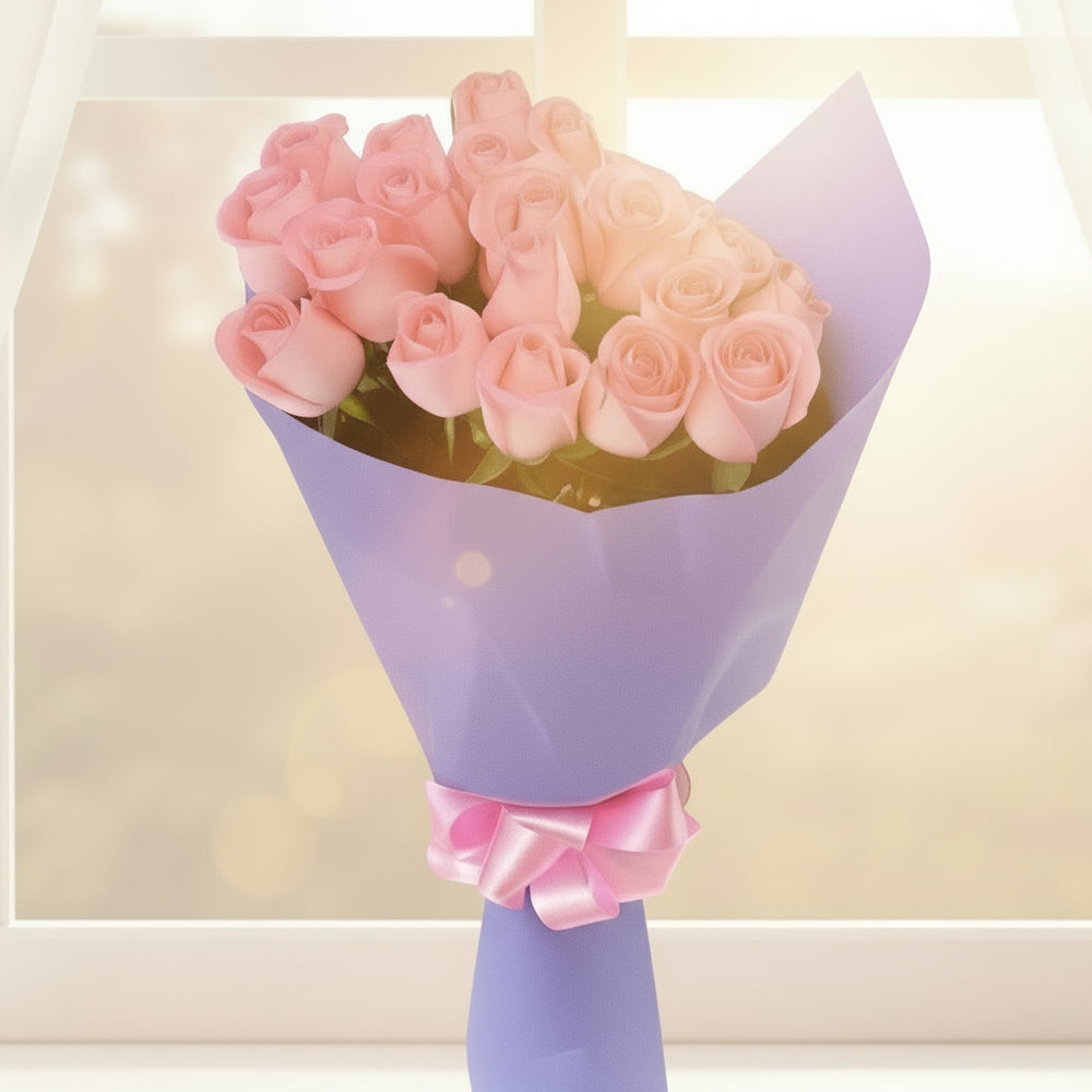 Pink roses bouquet