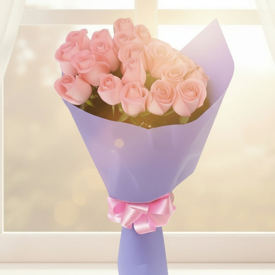 Pink roses bouquet