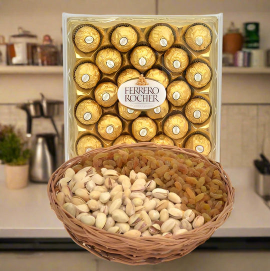 Ferrero and Dryfruit Hamper