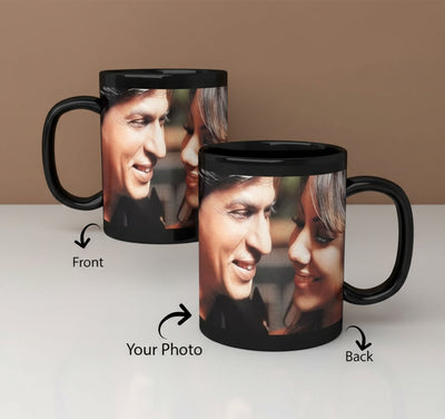 Black Personalized Couple Cup – India
