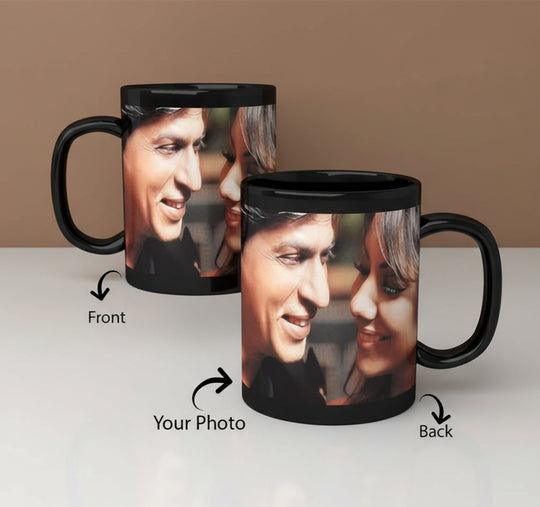 Black Personalized Couple Cup – India