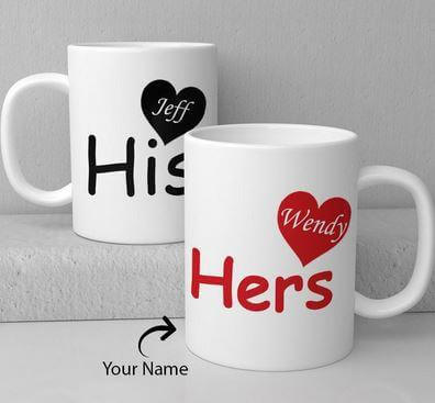 His and Her's Mug – India