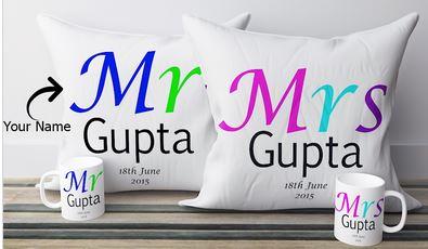 Personalized Pillow with Names - India