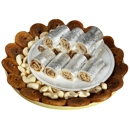 Anjeer Roll sweets – India