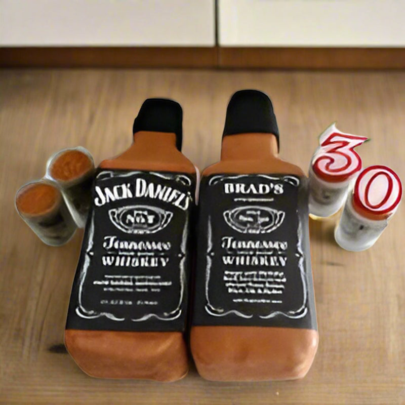 Pair of Whisky Design Cake - India
