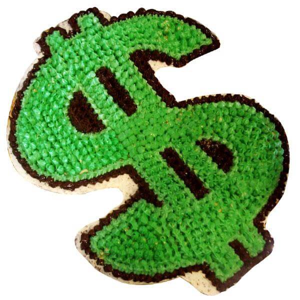 Dollar $ Sign Cake