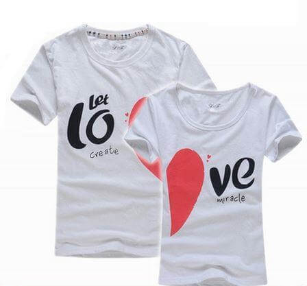 Let's Love Couple Tee Shirt – India