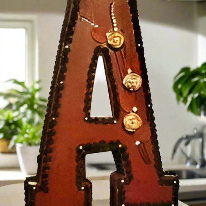 Letter 'A' cake in Chocolate Flavour