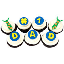 for Dad Cupcakes — dad-themed letter panels and shirt-and-tie motifs; India