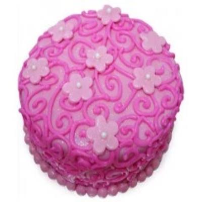 Order Pink Design Cake Online in India | Send Cakes Online