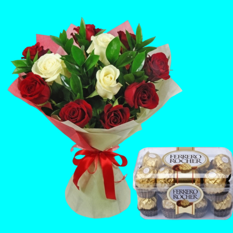 Roses n Ferrero Combo Gift - India