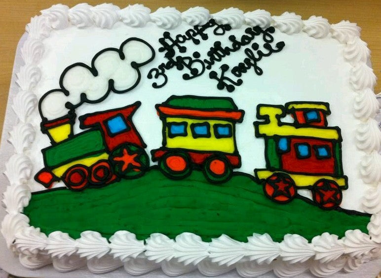 Train Cartoon Cake - India