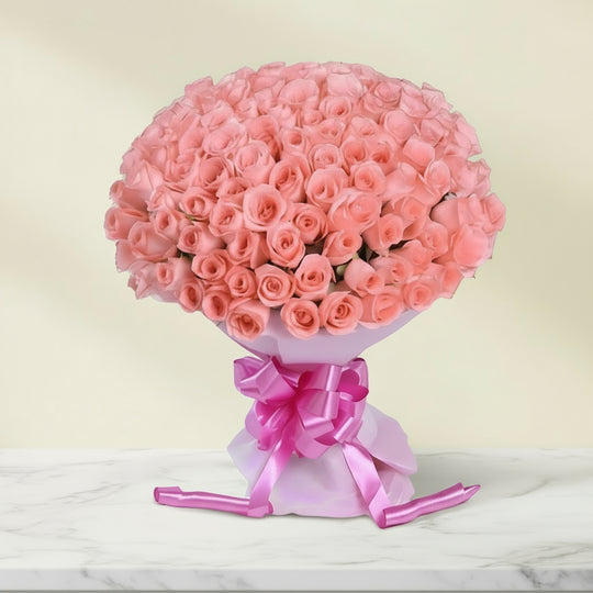 Giant Pink Roses Bunch