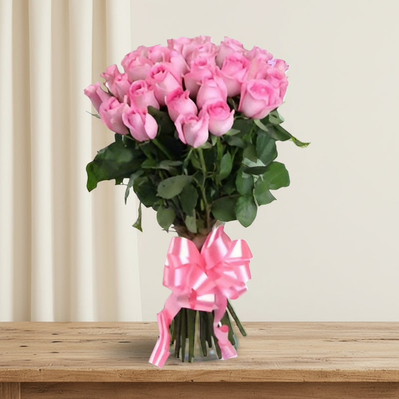 Surprise with Pink Roses Bunch - India
