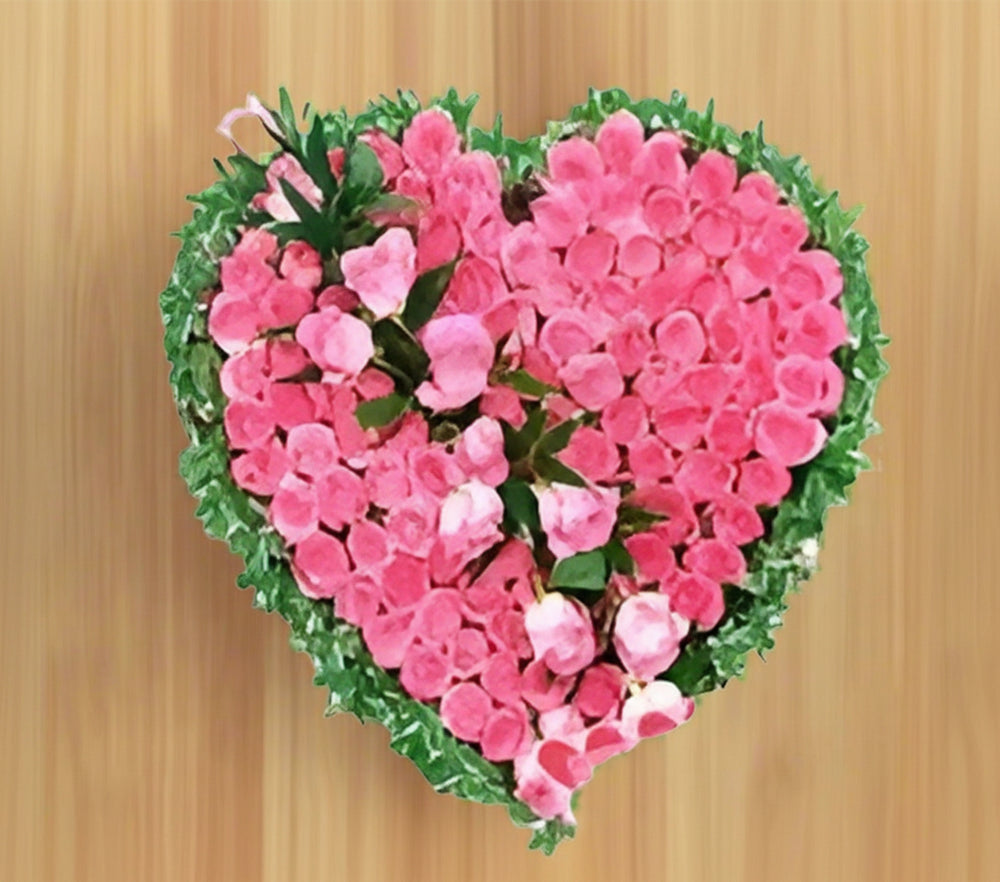 Heartly Wishes with Pink Roses – India
