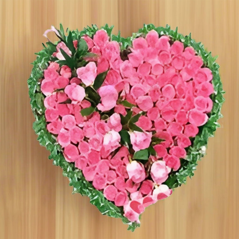Heartly Wishes with Pink Roses - India