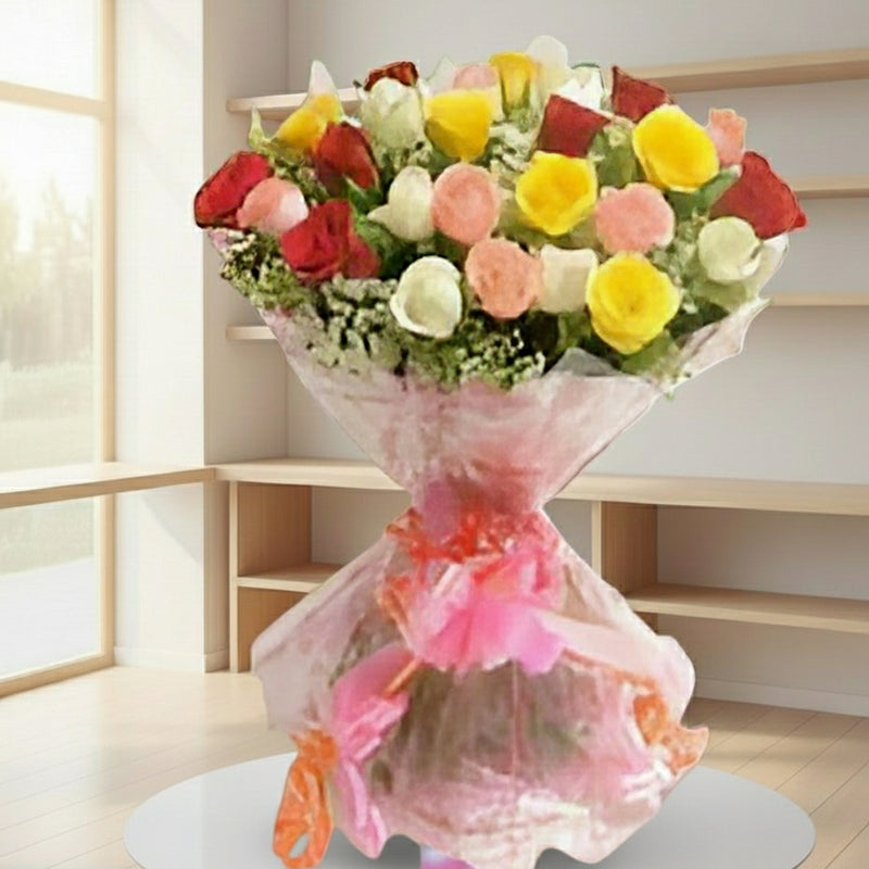 Send Elegant Rose Mix - Flower Delivery in India