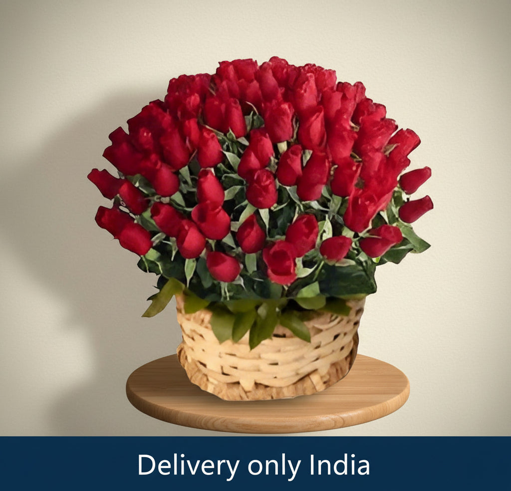 Giant Red Roses Basket – India