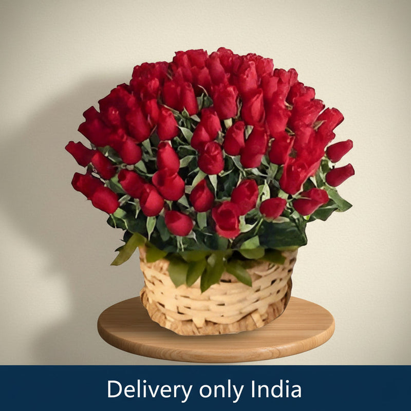 Giant Red Roses Basket - India