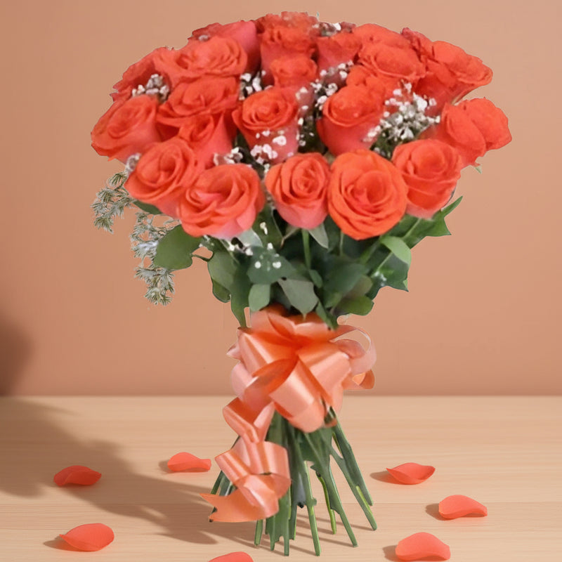 Send Orange Roses Bouquet Online - Birthday Gift Delivery in India
