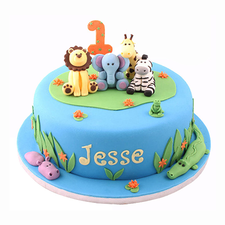 Zoo Theme Animal Cake - India