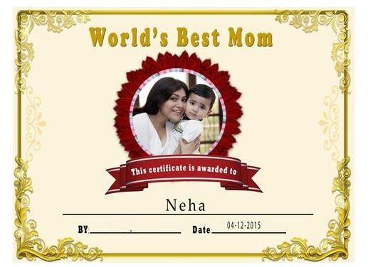 Certificate for Mom