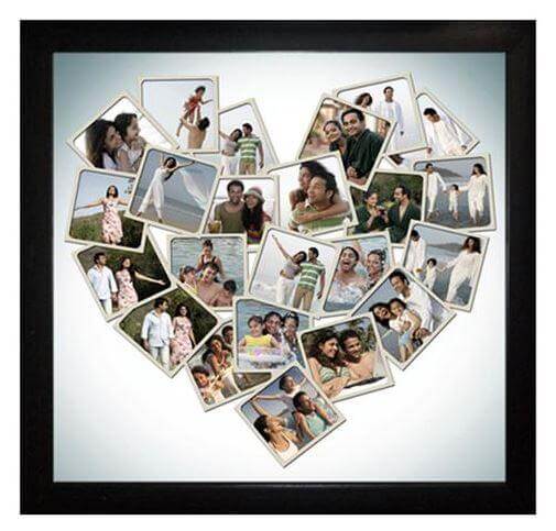 Photo Frame 20x20 Heart Collage - India