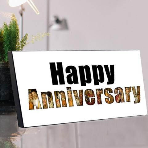 Photos on Anniversary Message Frame - India