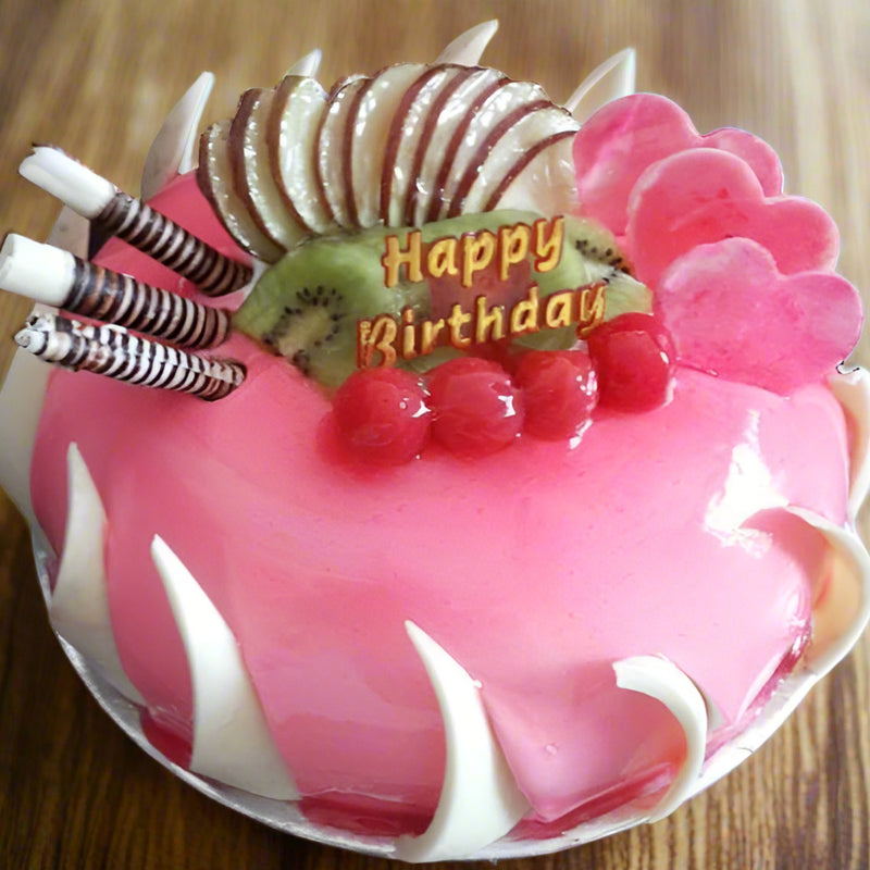 Pink Gel Photo Cake