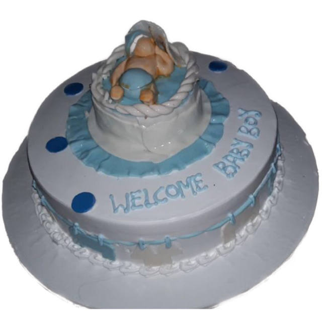 Welcome Baby Boy Cake - India