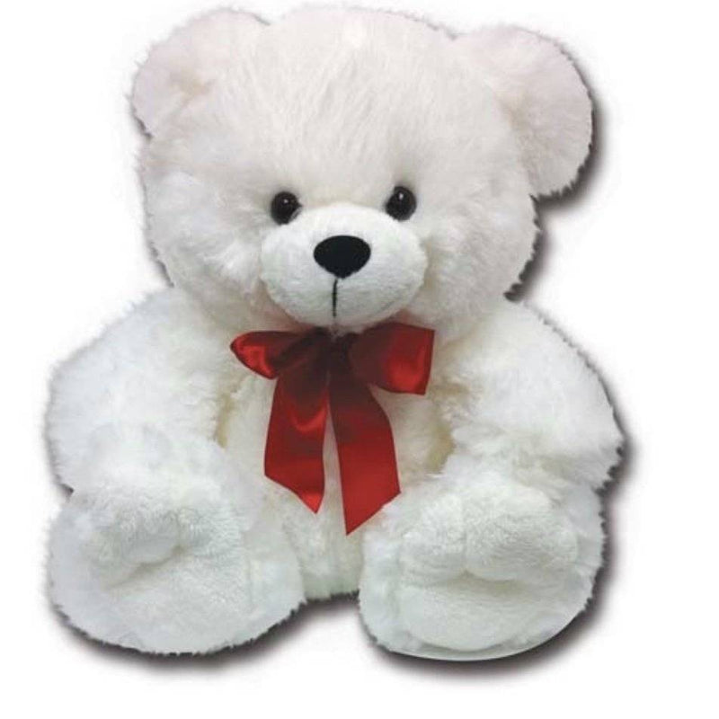 White Teddy Bear with Red Tie