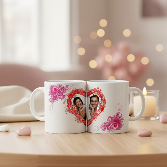 Personalized Valentine’s Day mugs with custom photo