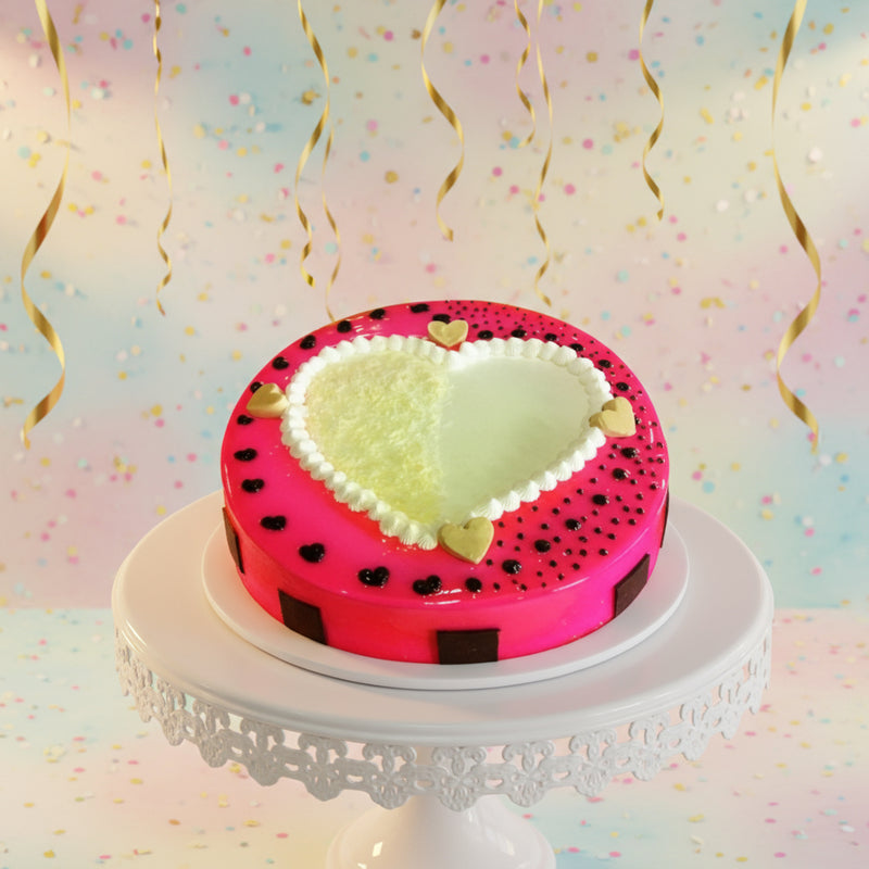Vanilla Heart Special Cake