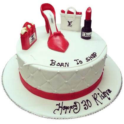 Order  Born to Shop Cake online and send to India with ease