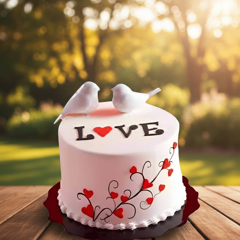 Order Love Birds Cake Online in India | Send Cakes to India