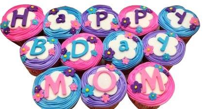 Mother Birthday Cup Cakes - India