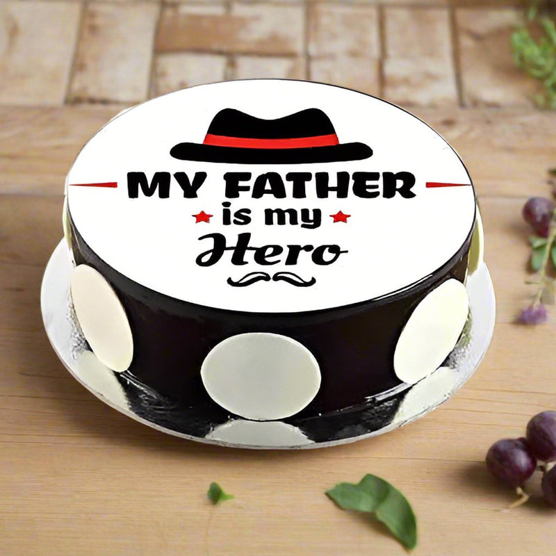 My Dad My Hero chocolate cakes to India for birthdays and celebrations