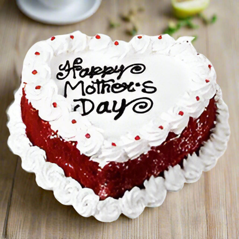 Send Mother’s Day Heart Cake to India - Online Delivery