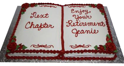 Retirement Cake Notebook Design