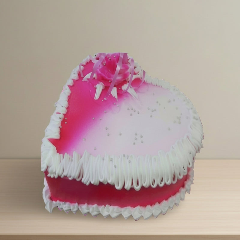 Heart Shaped Pineapple Cake - India