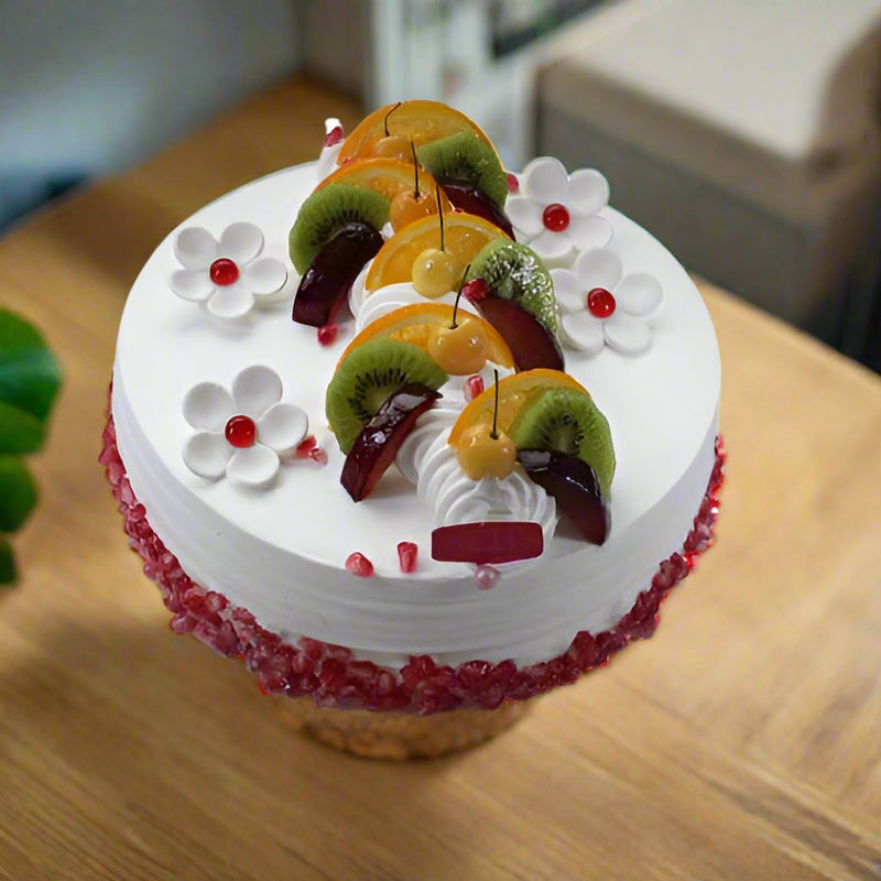 Order fresh fruit cakes online and send to India with care