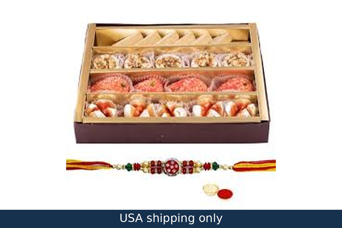 250 Gms. Assorted Sweets and 1 Designer Rakhi with free Roli Tikka – delivery in USA
