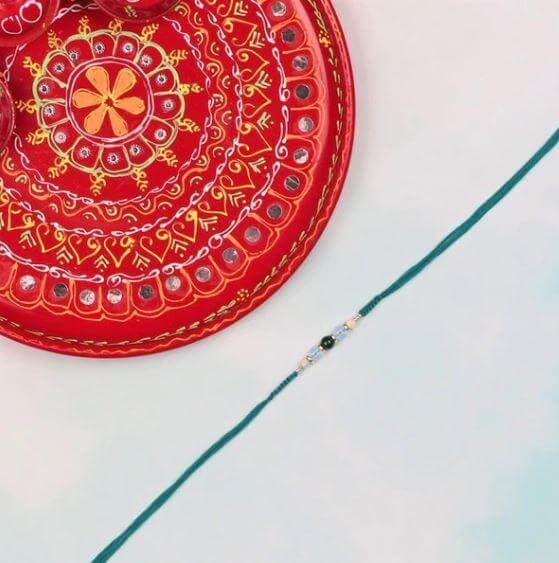 Agate Stone Rakhi with Pooja Thali - FOR AUSTRALIA – Expressluv