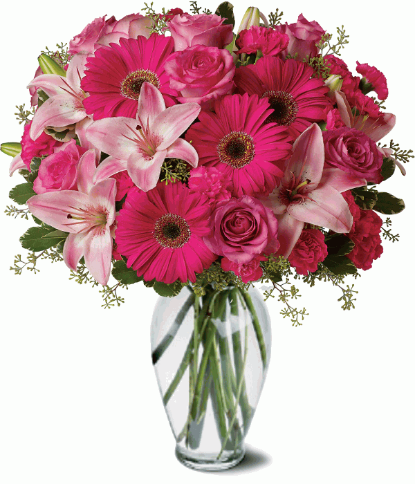 Pink Collection of Lillies, Roses and Gerberas - Australia